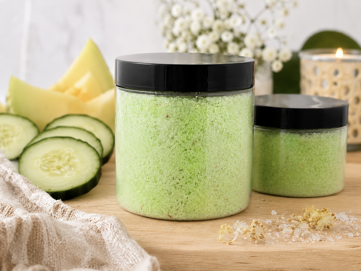 🌿 Dew Veil Sugar Scrub (Cucumber Melon)