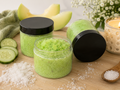 🌿 Dew Veil Salt Scrub (Cucumber Melon)